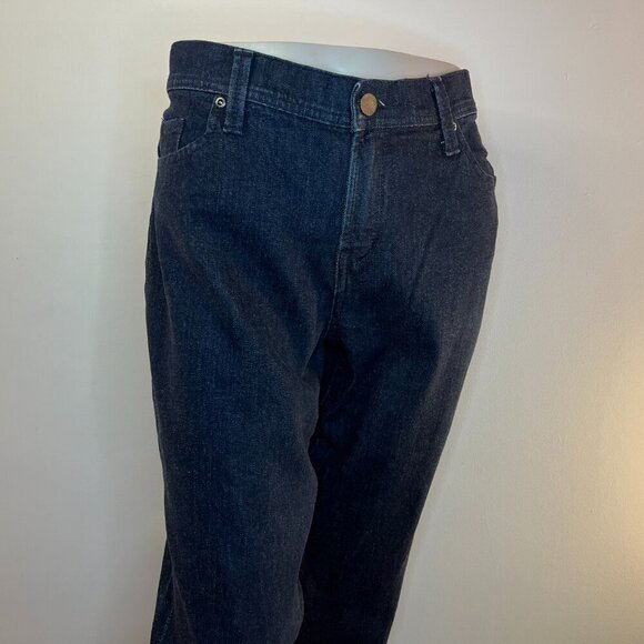 NEW YORK & COMPANY Women's Ultra Low Rise Flare Leg Dark Jeans - Size 12 - NWT - Picture 2 of 5